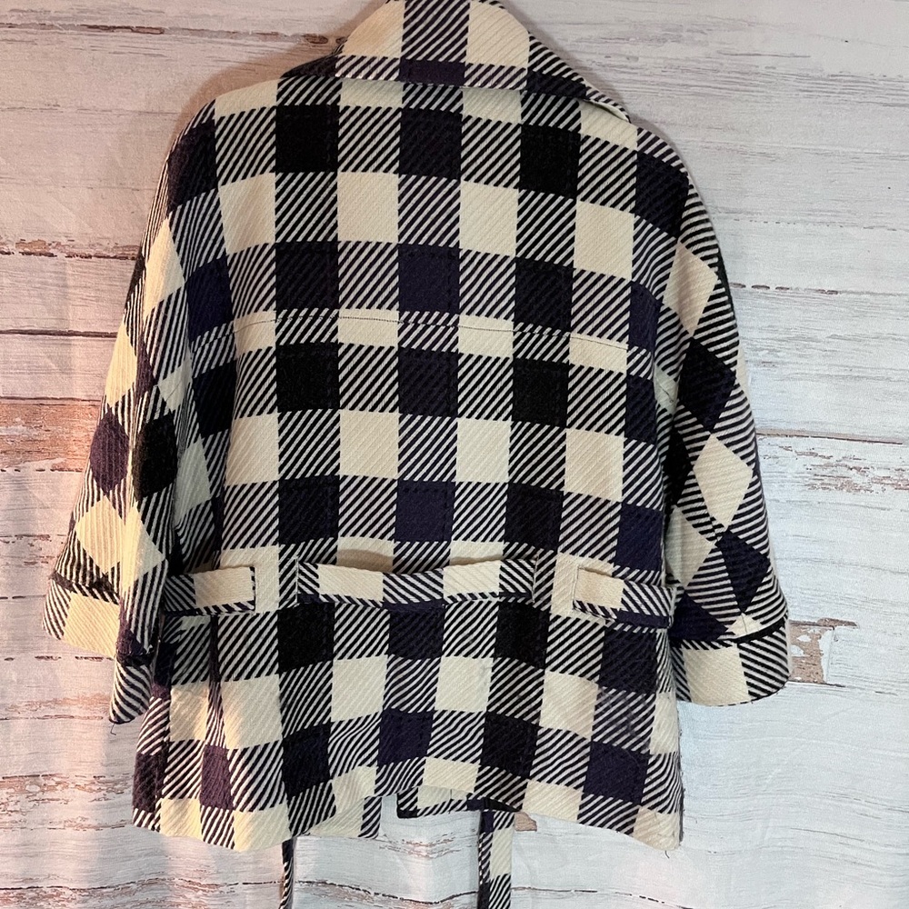 Willi Smith Plaid Checkered Cropped Peacoat Large - Picture 8 of 16